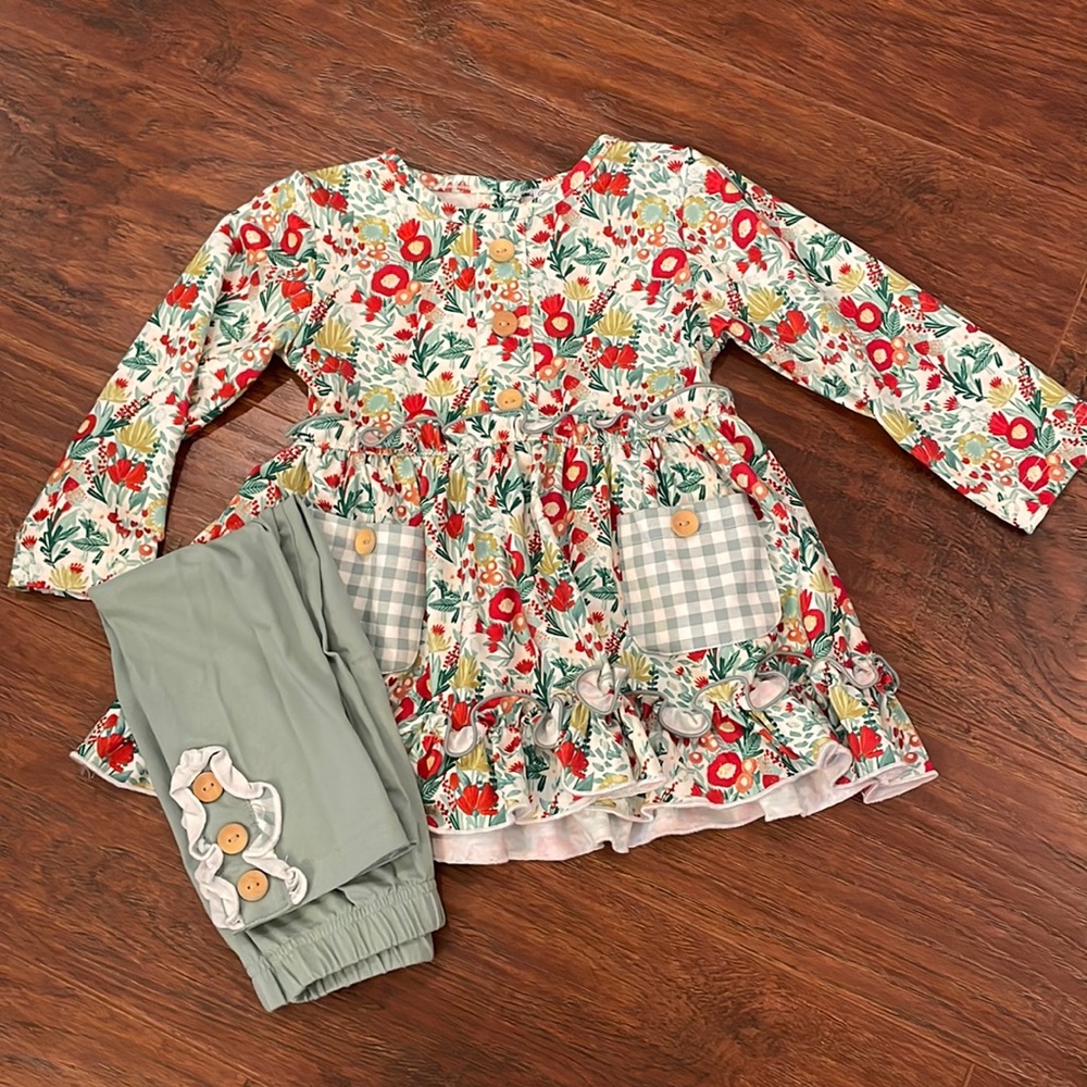 Two piece floral set